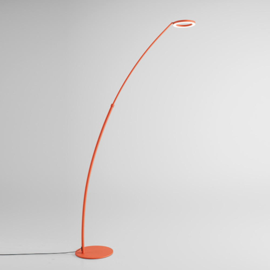 Gea luce gpi piantana design moderno arancione led 3000k dimmerabile