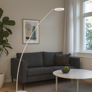 Lampada da terra moderna gea luce gpi30 led 3000k dimmerabile bianco orientabile