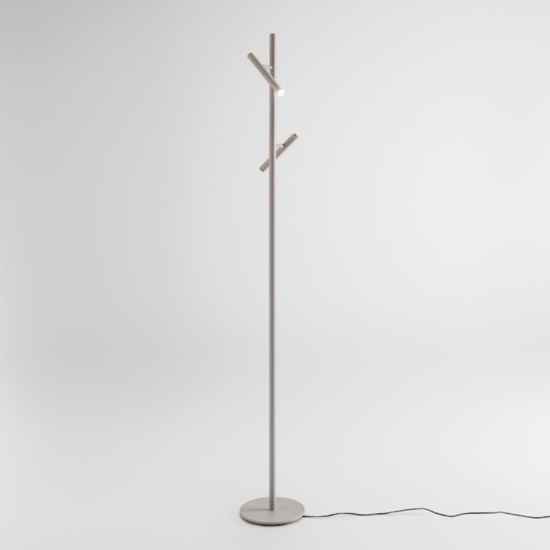 Gpit40 gea luce lampada da terra tortora led 3000k orientabili e dimmerabili