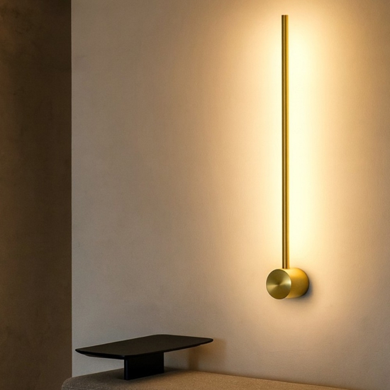 Maytoni light stick applique bacchetta led 7w 3000k oro ottone moderna