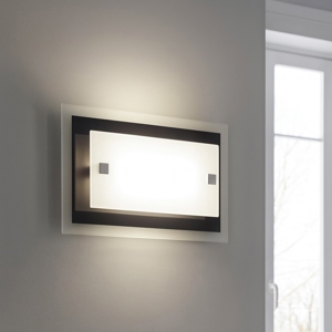 Applique da parete nero top light tray moderna
