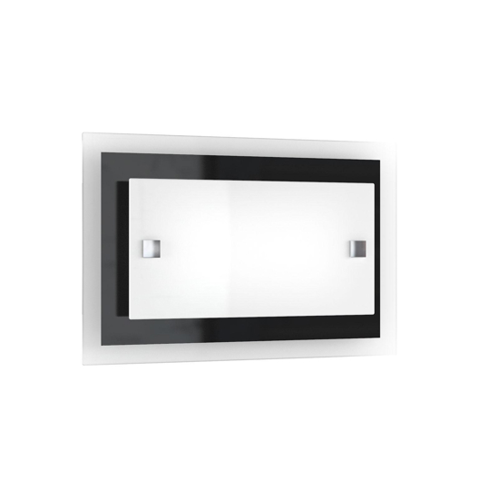 Applique da parete nero top light tray moderna