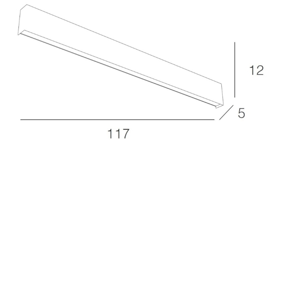 Grande applique led 120w bianca 
