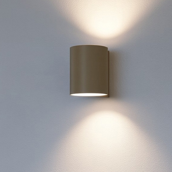 Applique cilindro top light sabbia moderna