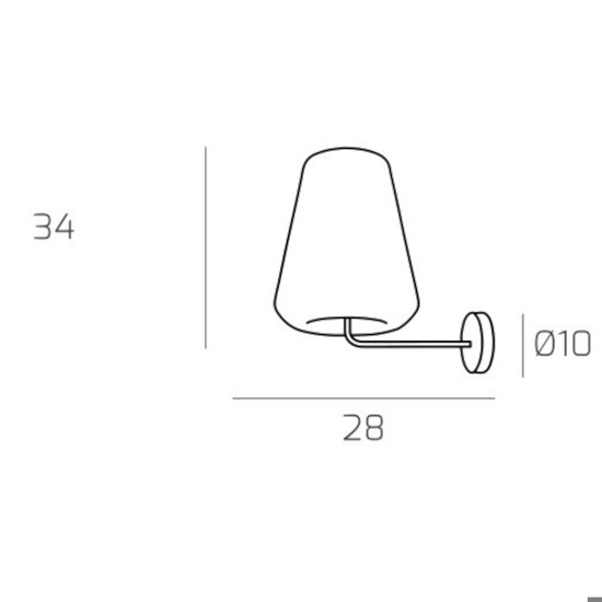 Applique vetro fume struttura cromata toplight