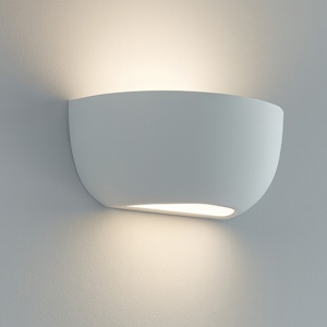 Isyluce applique di gesso bianca verniciabile per interni