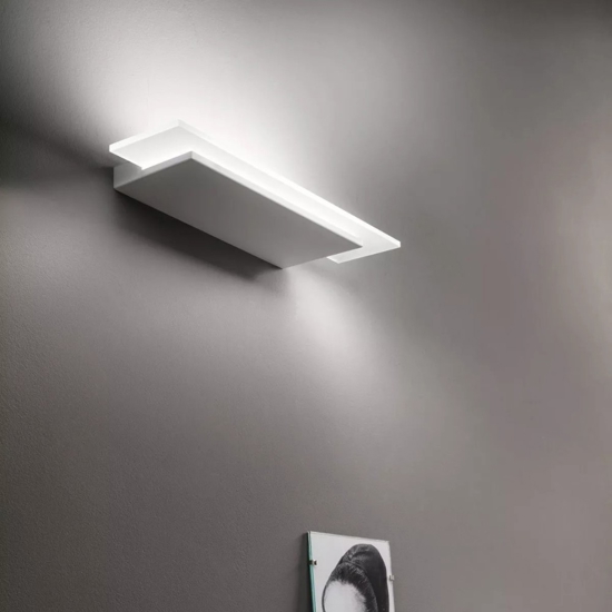 Applique led 27w linea light dublight w moderna bianca