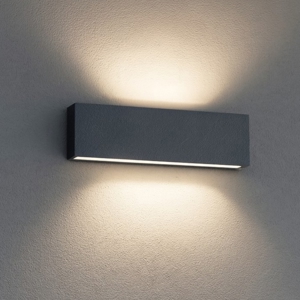Applique led 19w 3000k bi emissione box w2 cemento linea light
