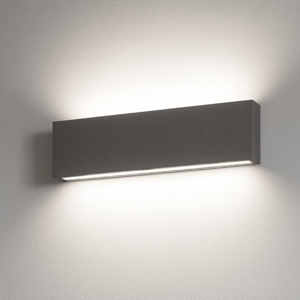 Linea light box w2 applique led 19w 4000k cemento bi emissione