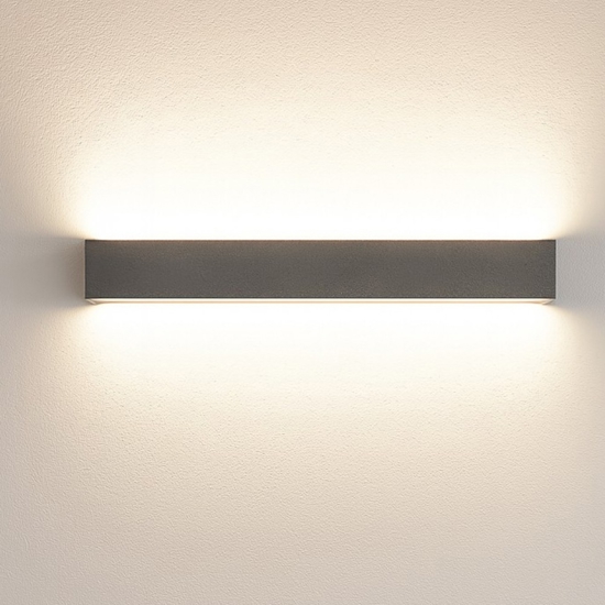 Box w2 linea light applique led 41w 3000k cemento bi emissione
