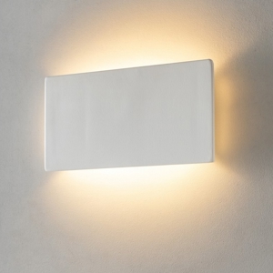 Applique led 24w 2700k gesso cristaly bianco rettangolare