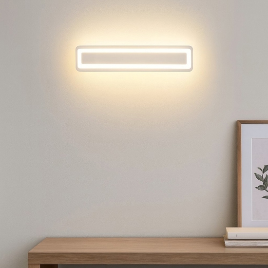 Linea light applique led 28w 3000k antille s bianco moderna