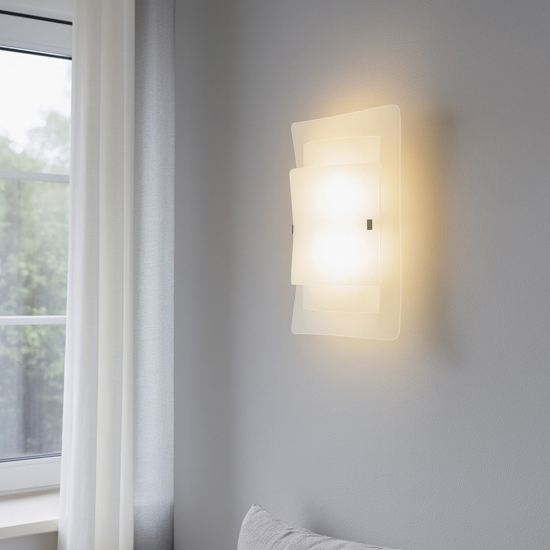 Ideal lux triplo ap2 applique moderna triplo vetro curvo
