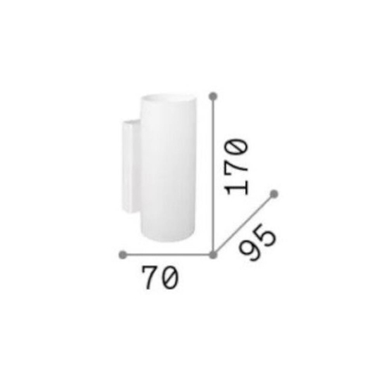 Paul ap2 round ideal lux applique bianca da parete