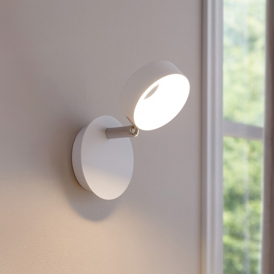 Oby ap1 ideal lux applique design led 6w 3000 bianca orientabile