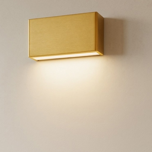 Applique box oro w1 mono emissione linea light led 6w 2700k moderna