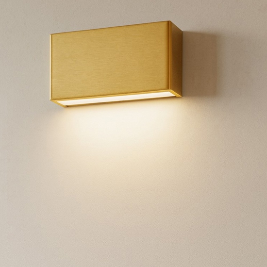 Applique box oro w1 mono emissione linea light led 6w 2700k moderna