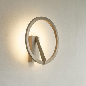 Applique cerchio nickel design moderna led 10w 2700k-3000k-4000k