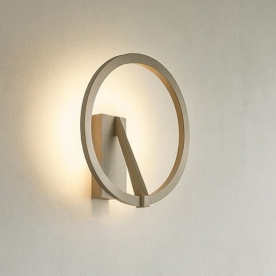 Applique cerchio nickel design moderna led 10w 2700k-3000k-4000k