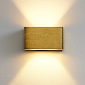 Applique led 10w 2700k bi emissione box w2 ottone linea light