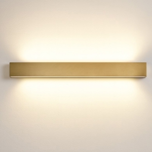 Applique led 41w 3000k bi emissione box w2 ottone linea light