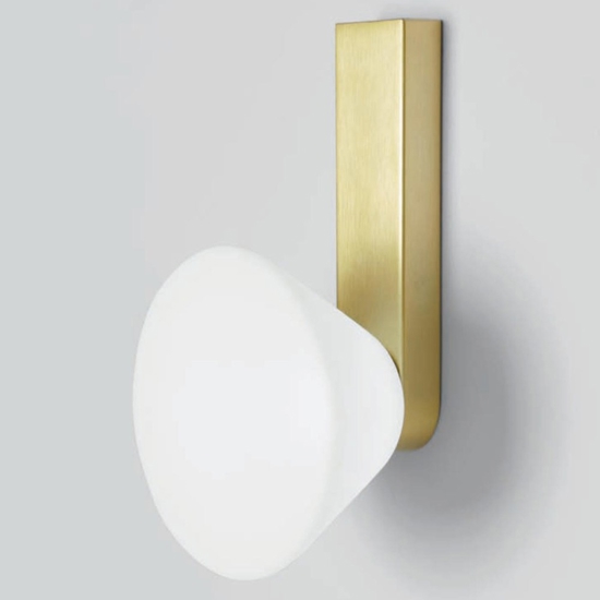Applique led 6w 3000k oro vetro bianco dimmerabile vivida madame