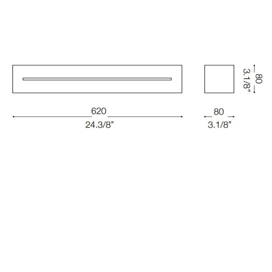 Ideal lux posta ap4 applique da parete rettangolare metallo bianco
