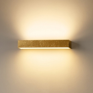 Applique da parete foglia oro led 24w top light bios