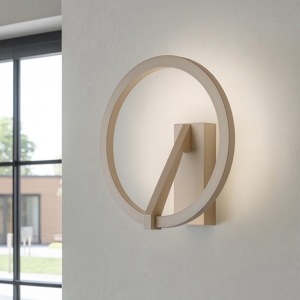 Applique design tondo moderna moca caffe led 2700k-3000k-4000k