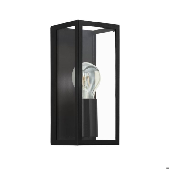 Eglo amezola applique da bagno moderno nero rettangolare ip44