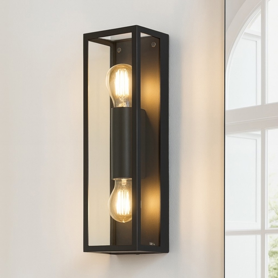 Eglo amezola applique da bagno rettangolare 2 luci ip44