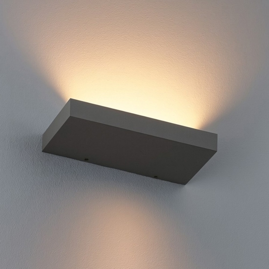 Regolo linea light applique led 3000k antracite mono emissione
