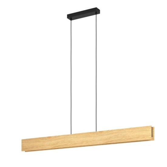 Eglo lampadario per cucina in legno led 35w cct controllo con app