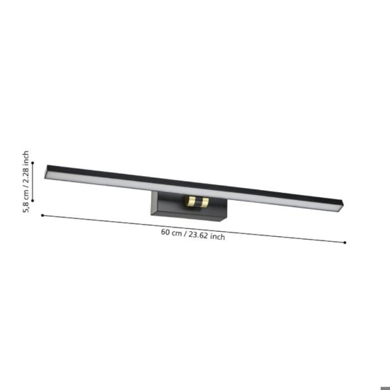 Eglo verdello applique da bagno ip44 orientabile per specchio led 3000k a 6500k