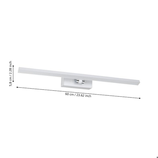 Eglo verdello applique da bagno ip44 bianco per specchio led 3000k a 6500k