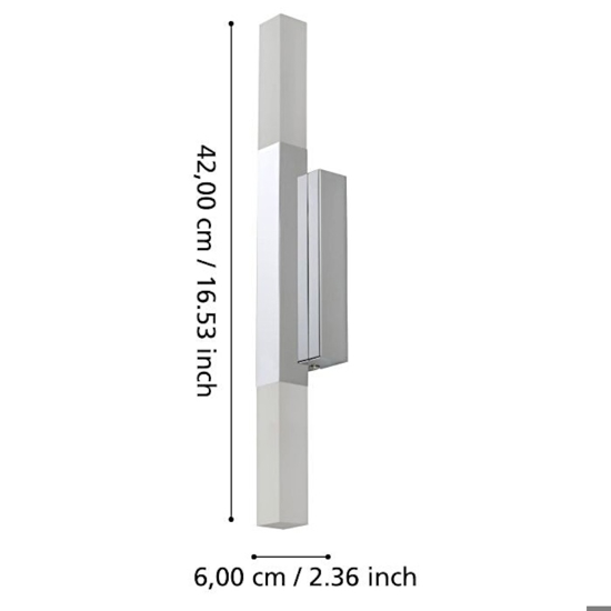 Eglo alcudia applique da bagno design moderno led 3000k ip44