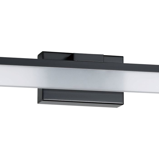 Eglo palmital applique da bagno nero per specchio led 3000k ip44