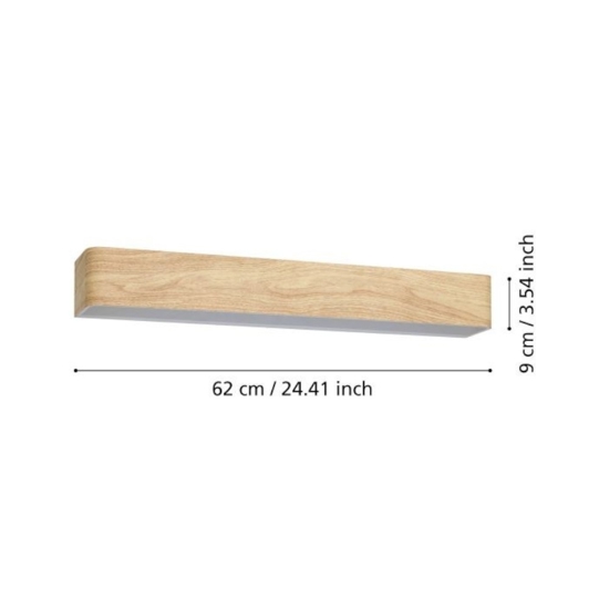 Eglo sania 6 applique da bagno design nordico per specchio led 3000k ip44