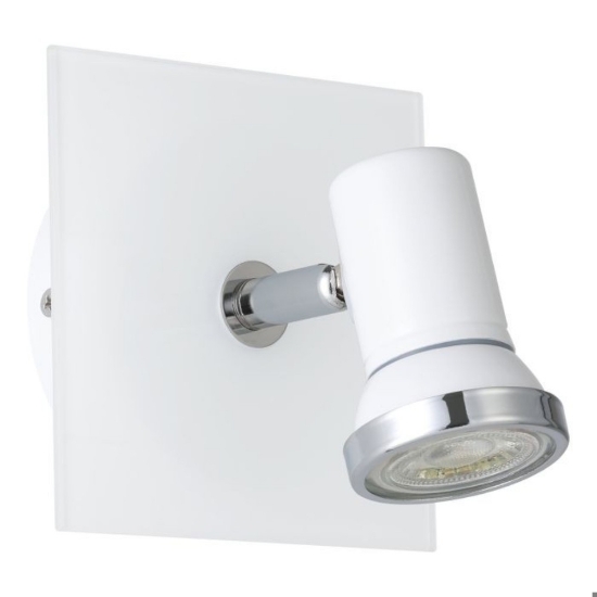 Eglo tamara applique da bagno orientabile bianco cromo