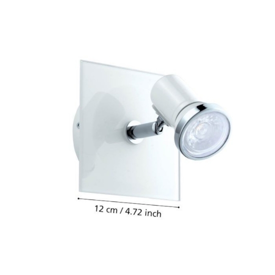 Eglo tamara applique da bagno orientabile bianco cromo