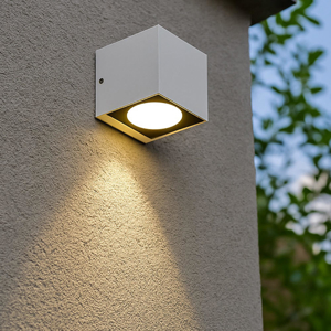 Applique da esterno cubo bianco led 6w 4000k ip65