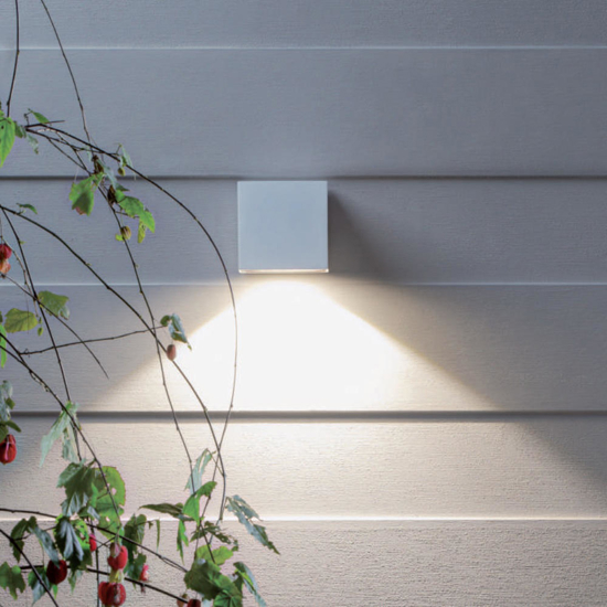 Applique da esterno cubo bianco led 6w 4000k ip65