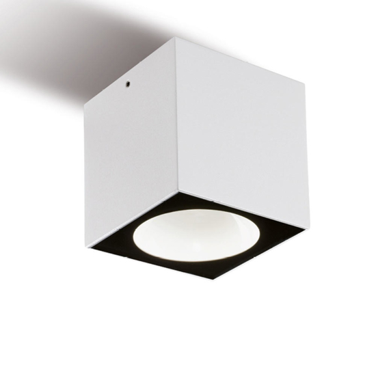 Plafoniera da esterno cubo bianco moderno led 6w 4000k