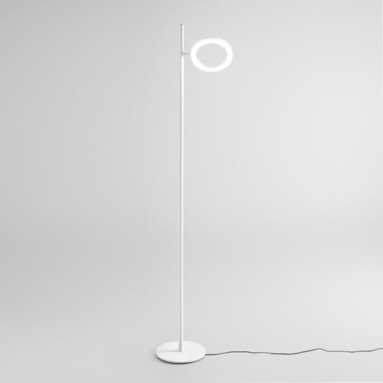 Piantana da terra gea luce gpi bianca led 3000k orietanbile dimmerabile