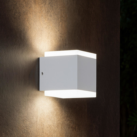 Applique bianca per esterno design moderno led 14w 4000k