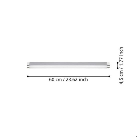 Eglo tragacete 1 applique da bagno led 4000k per specchio moderno ip44