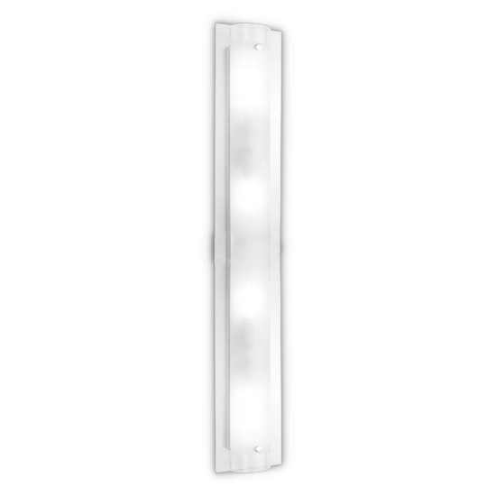 Tudor ap4 applique da parete vetro bianco trasparente ideal lux