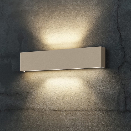 Carpet top light applique led da parete 60w sabbia
