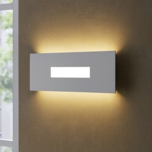 Applique led grigio moderna rettangolare wally top light