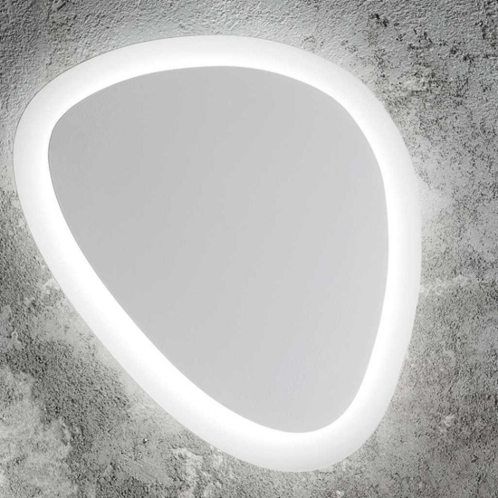 Gingle ap d40 applique led design ovale ideal lux led 35w 3000k per soggiorno
